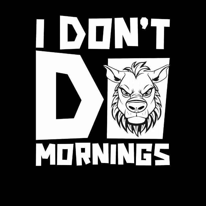 Zebra Witzig I Dont Do Mornings