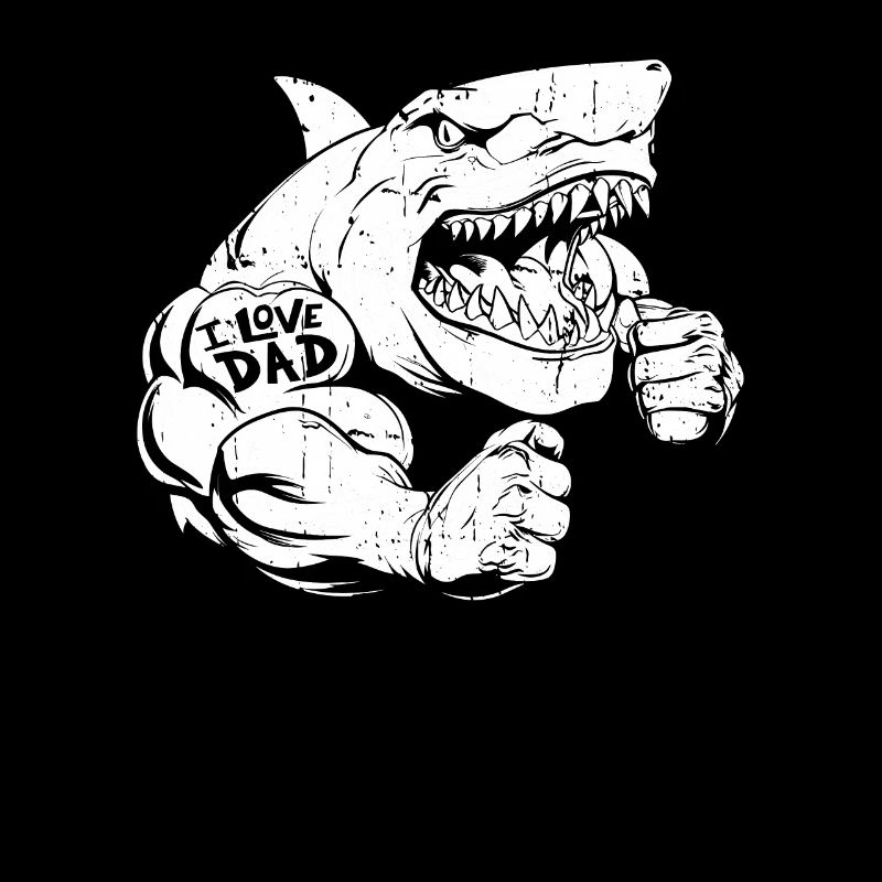 Requin biceps tatouage j’aime papa