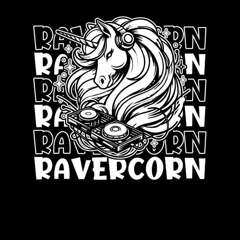 Techno Raver Einhorn Ravercorn