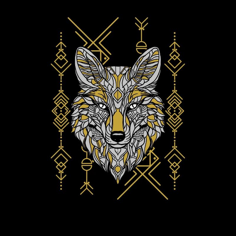Wolf Abstract Geometric Polygon Wolf