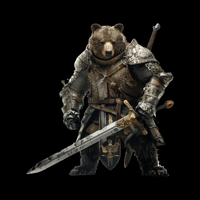 Grizzly Bär Ritter Mittelalter