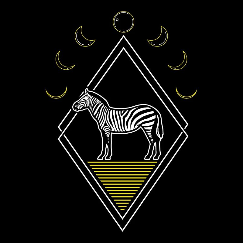 Zebra Abstrait Phases de Lune