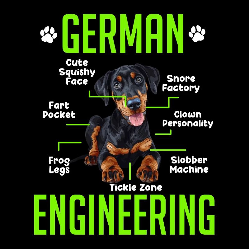 Dobermans GERMAN ENGINEERING Funny