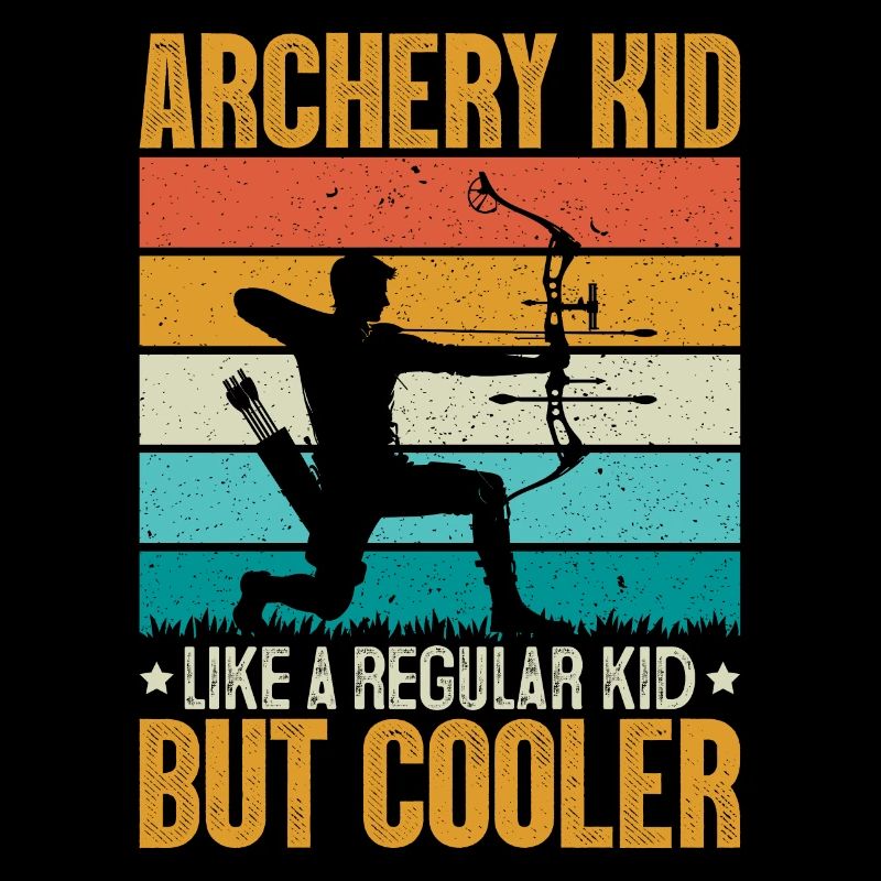 Tir à l’arc Kid Funny Definition Flèche de tir à l’arc rétro