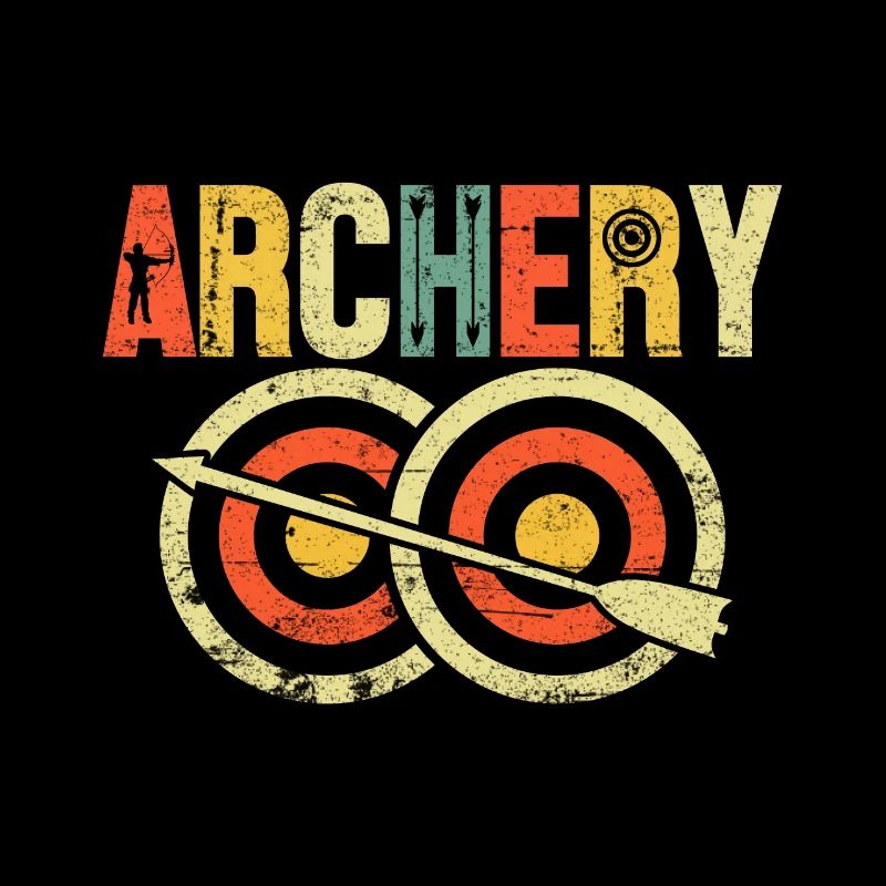 Bogenschießen Retro Groovy Pfeil Compound Bogen Jagd