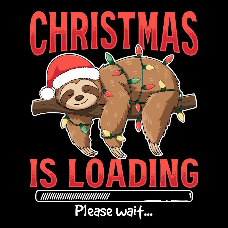 Sloth Animal Christmas is loading please wait