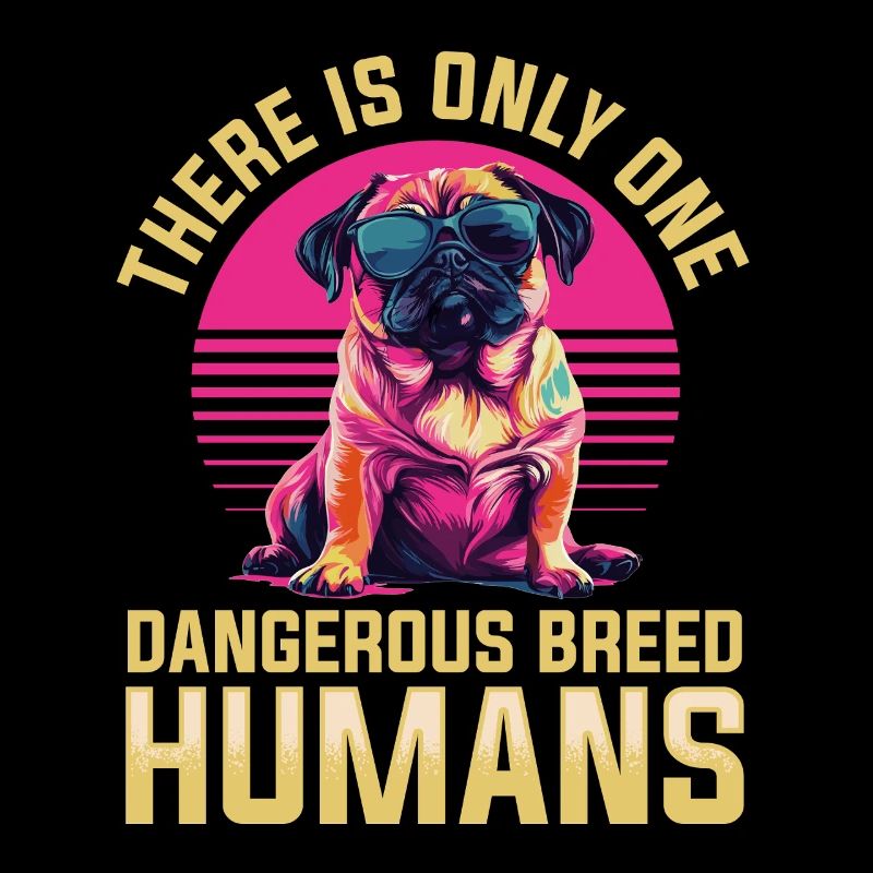 Mignon propriétaire de chien carlin