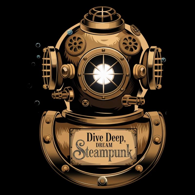 Dive Deep Steampunk Diver Design