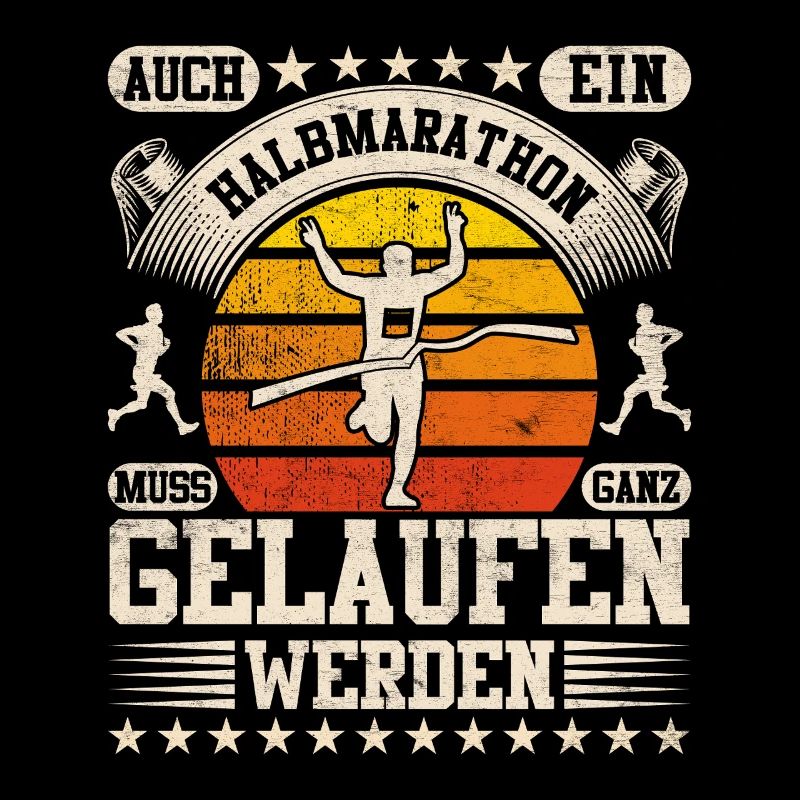Läufer EIN HALBMARATHON MUSS GELAUFEN WERDEN