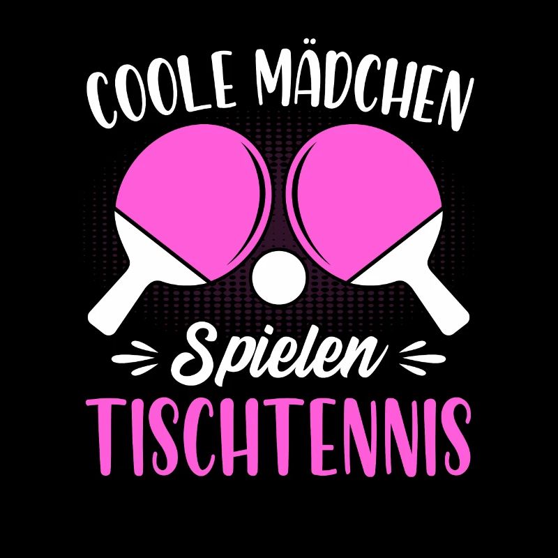 Geschenkidee Coole Mädchen spielen Tischtennis