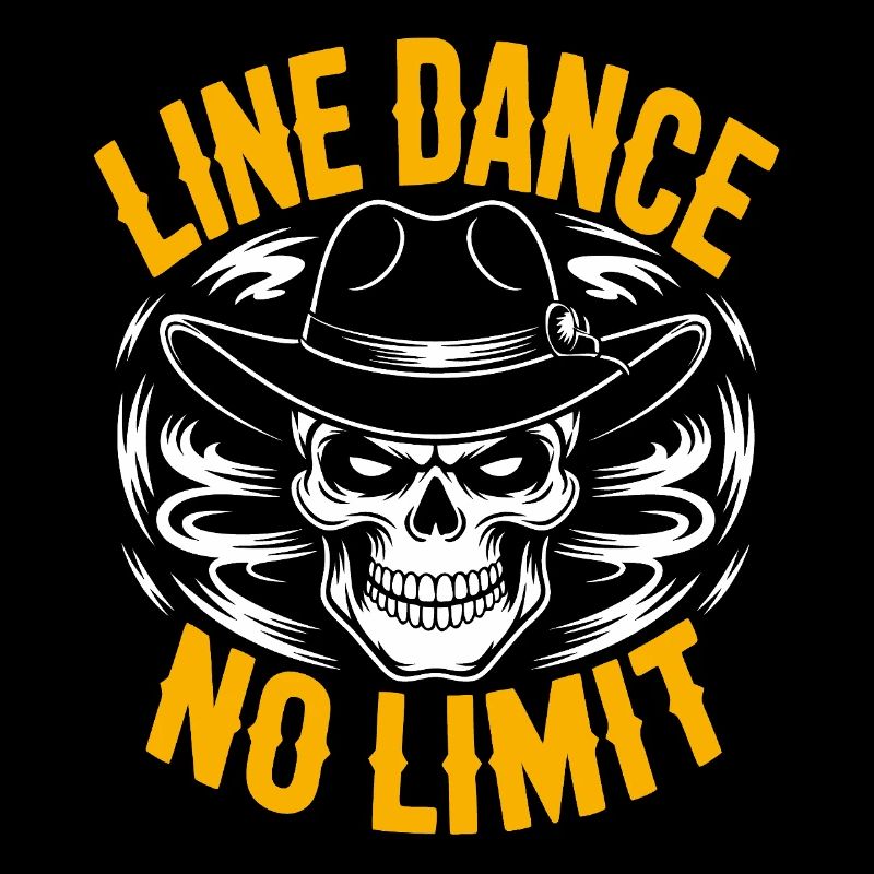 Line Dance Skull mit Stetson und Boots und Lasso