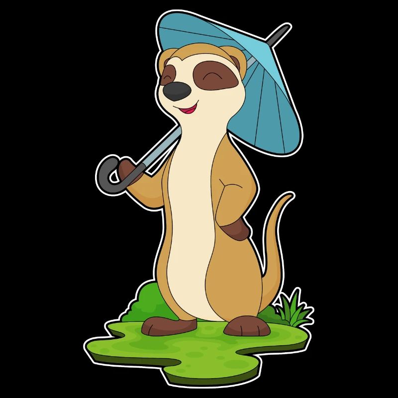 Erdmännchen Regenschirm