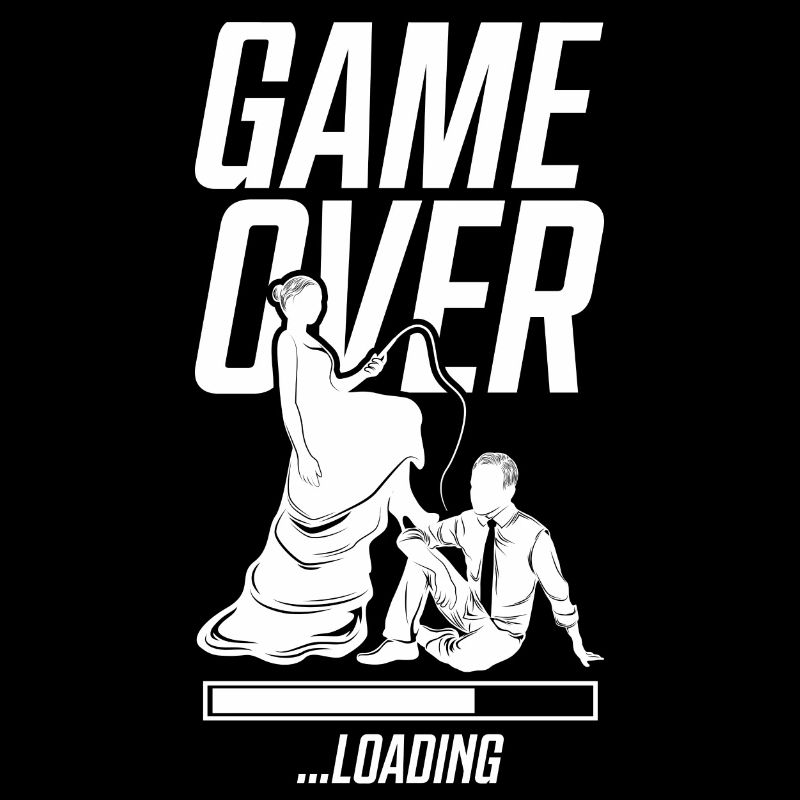 ehepaar game over loading hochzeit