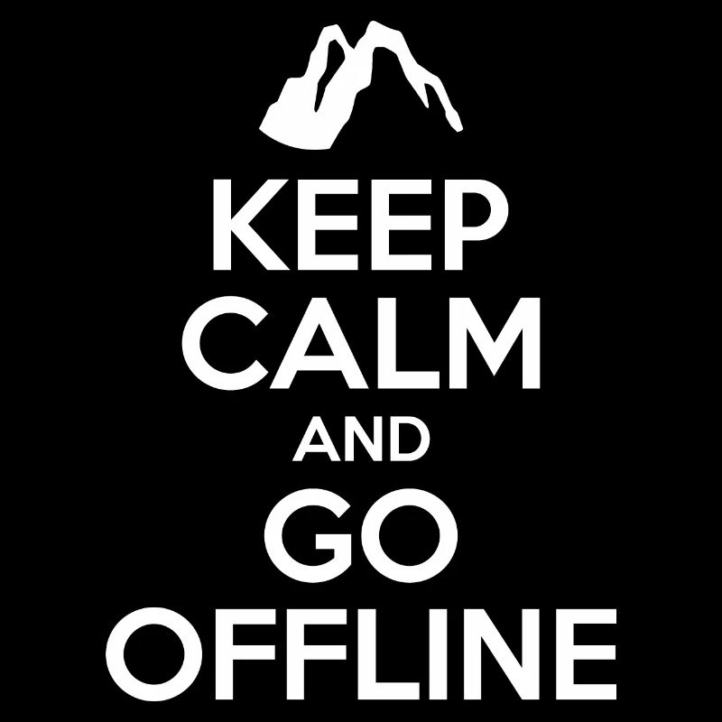 Restez calme et déconnectez-vous. Conception de randonnée