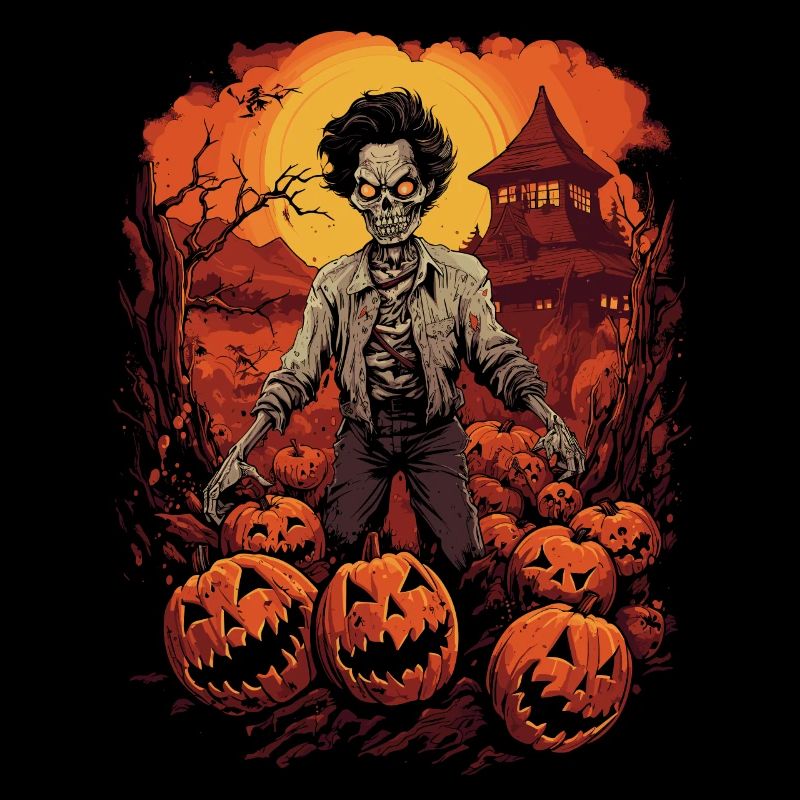 Zombie coréen effrayant d’Halloween