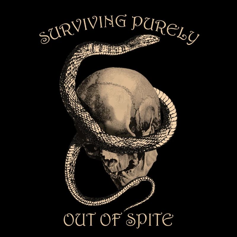 Gothic Skull & Snake Design