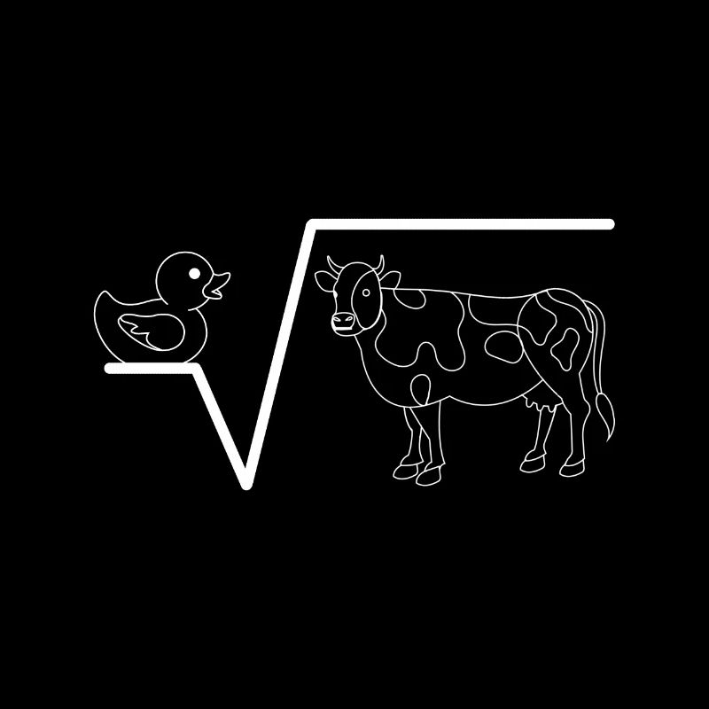 Nth Root From Q Duck Root Cow Funny math