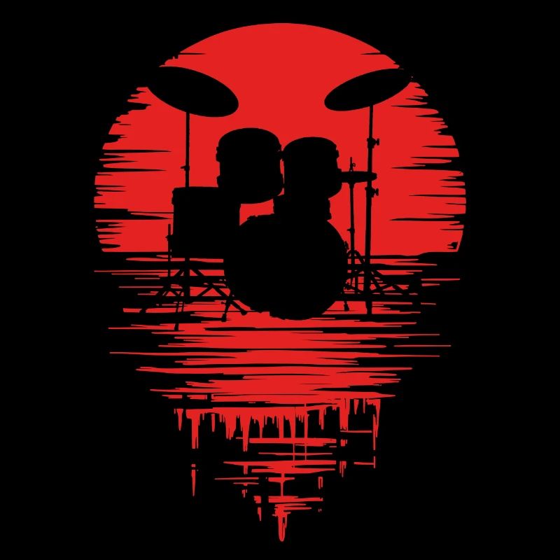 Batterie Silhouette Drum avec réflexion