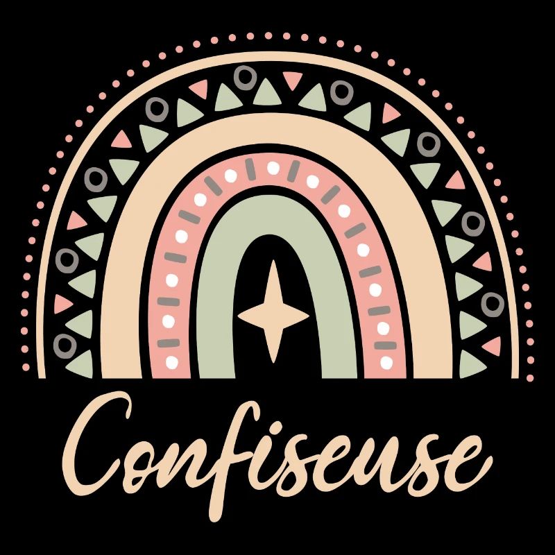 Cadeau Confiseuse. Boho Rainbow confiseuse.