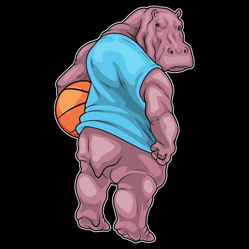 Hippopotame Basketteur Basketteur
