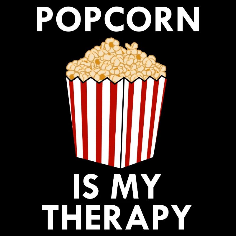 Popcorn as Therapy Funny Quote Corn