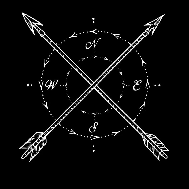 Compass arrows sky direction geometry white