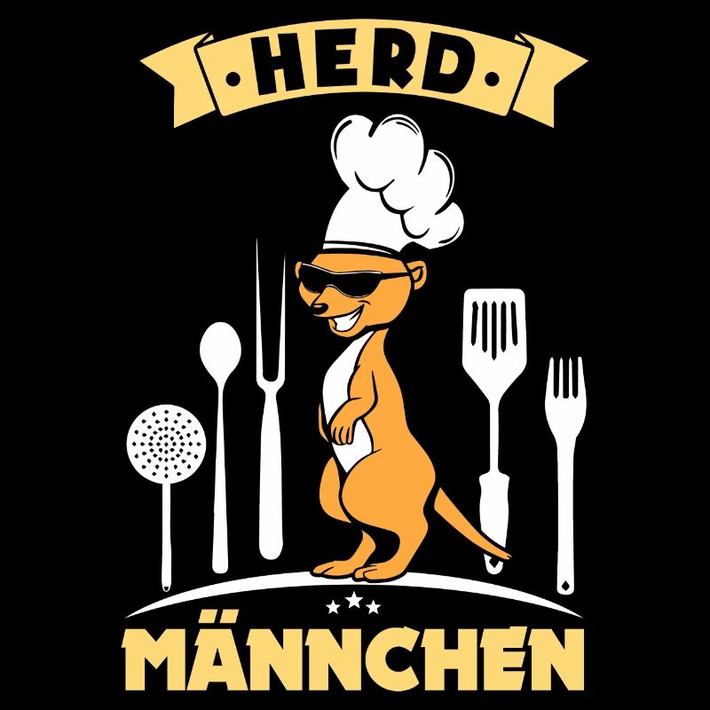 Erdmännchen als Koch und Herdmännchen