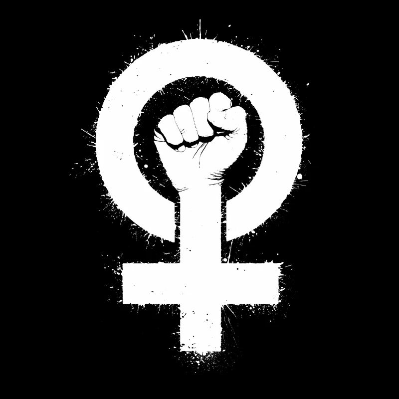 FÉMINISME LOGO blanc