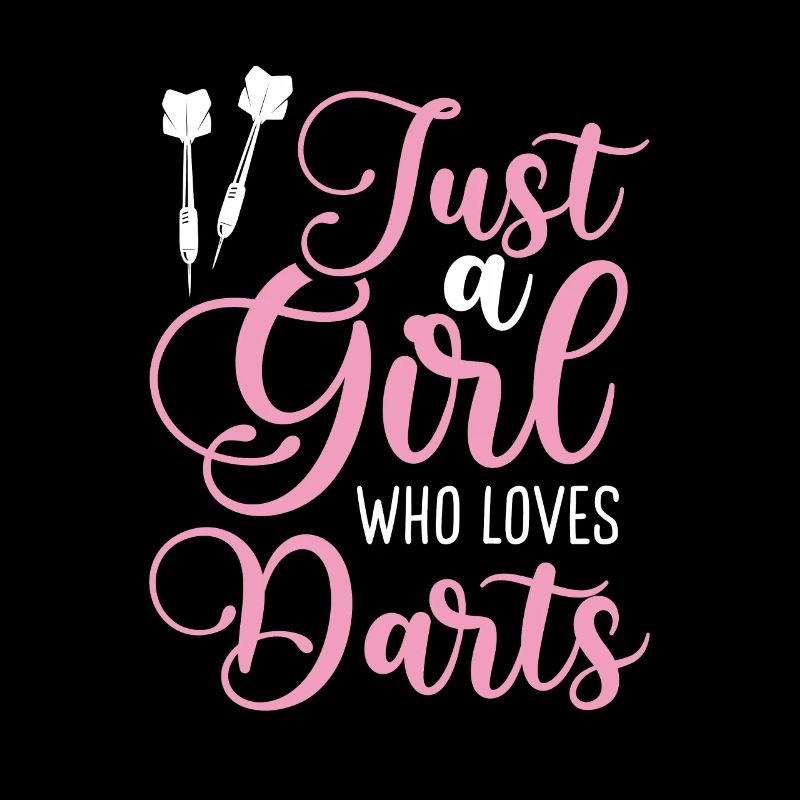 Mädchen, das Darts liebt