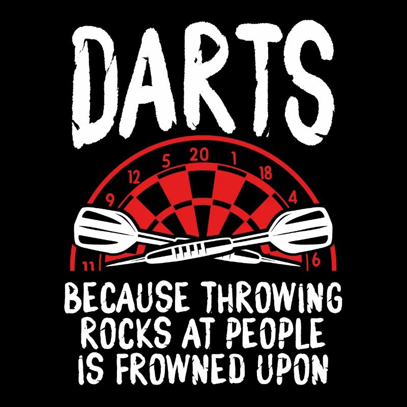 Darts, den Steine auf Leute werfen ist
