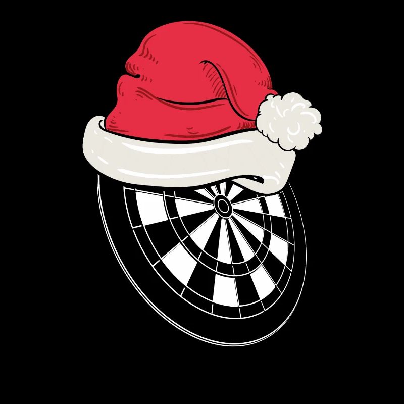 Jeu de fléchettes avec chapeau rouge pour Noël