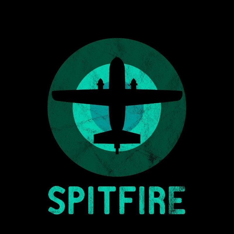 Spitfire Airplane Retro Vintage Jet Aviator