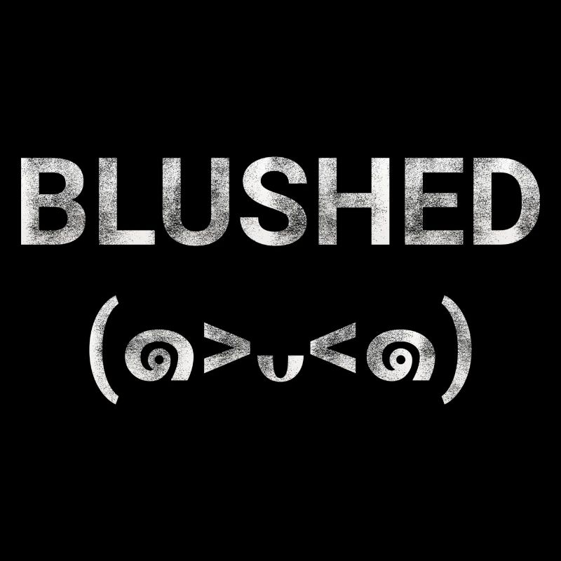 Blushed Emoji text