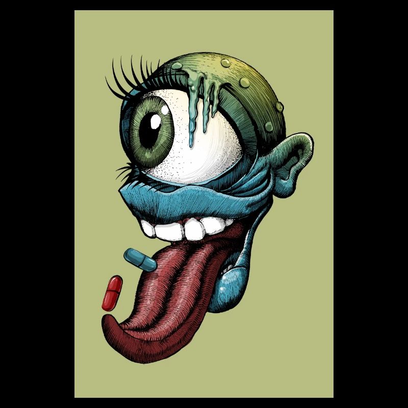 Oeil, bouche, langue