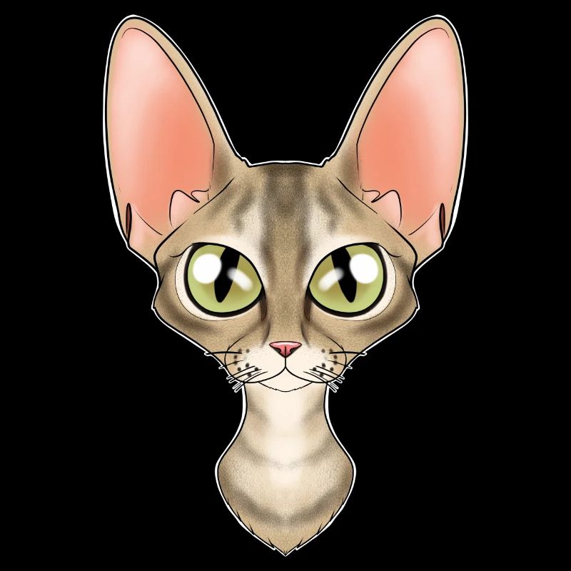 Cat Lover I Cat Face I Devon Rex Cat