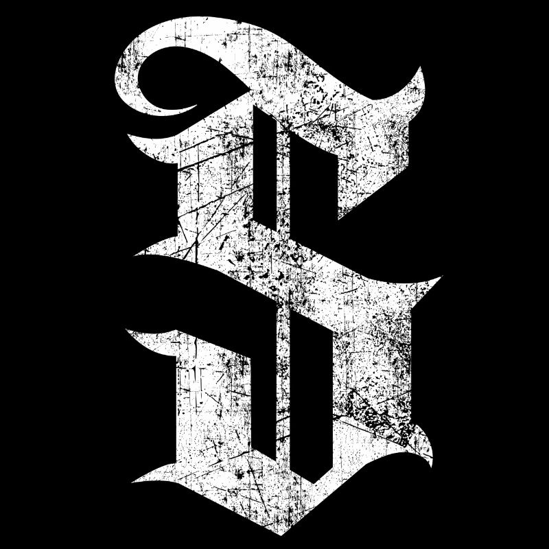 Tshirt alphabet initial S