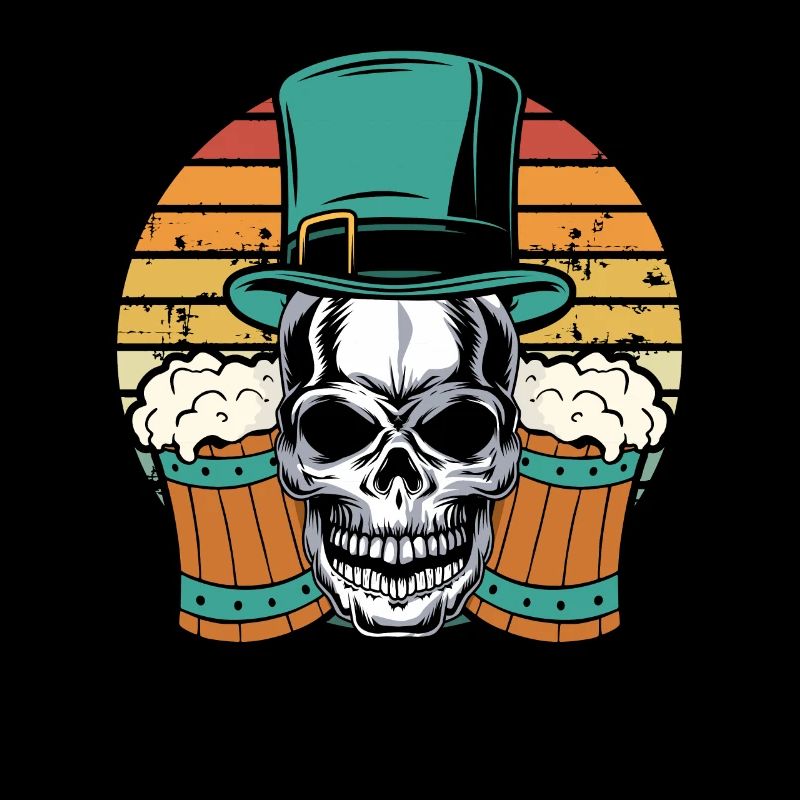 Irish Skull Retro