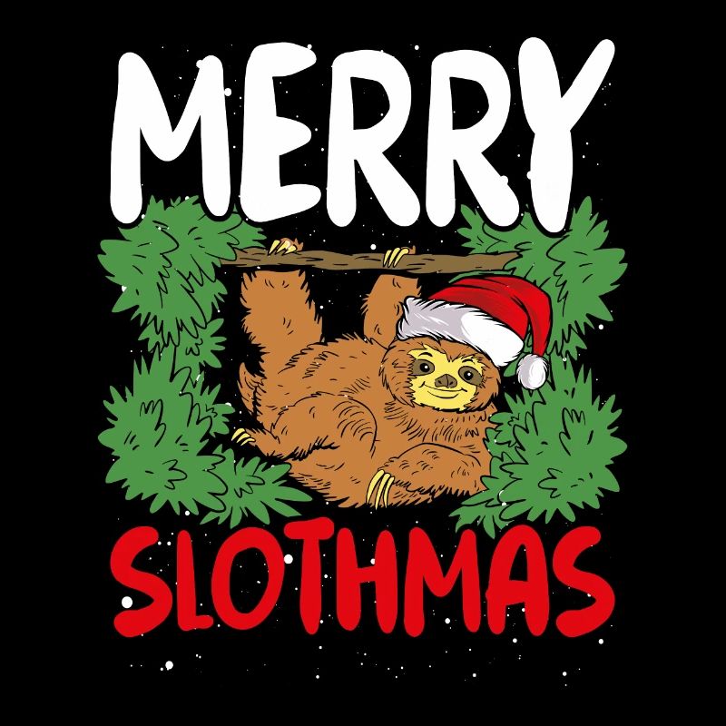 Weihnachtsfaultier Mit Roter Mütze
