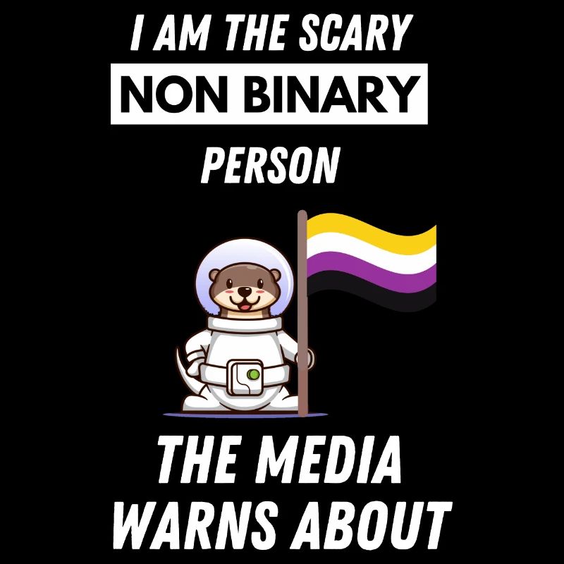 LGBTQIA Non-Binary Astronaut Otter Gift LGBT