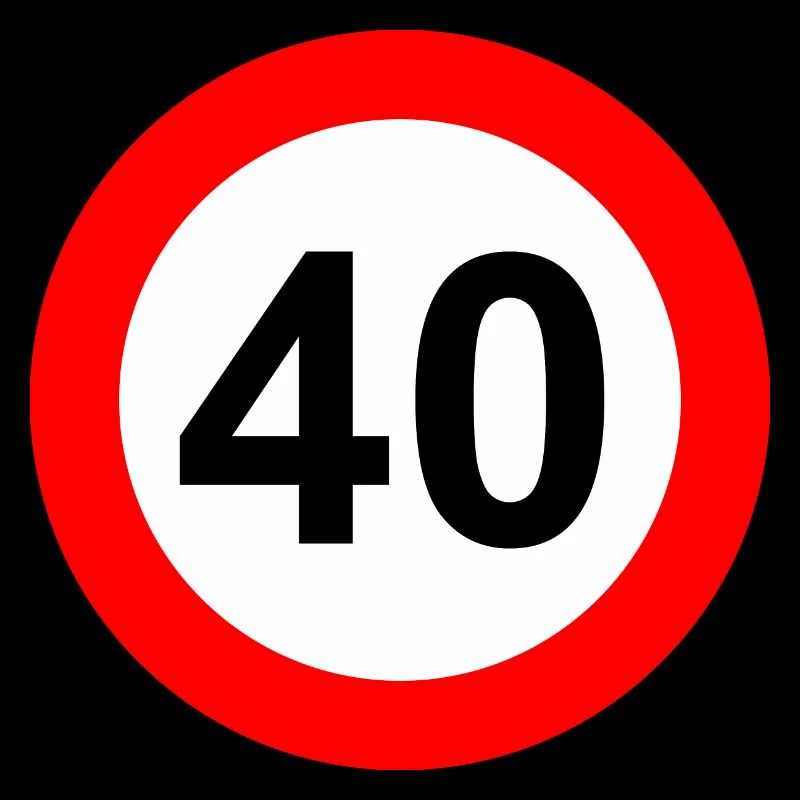 Panneau routier limite de vitesse 40