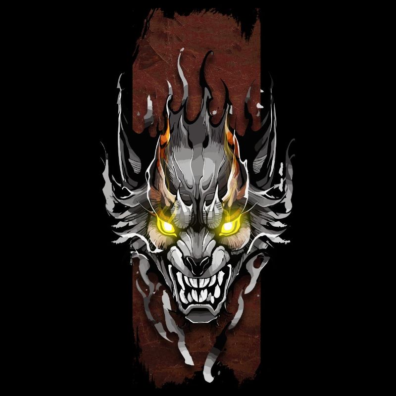 Lycanthropic Radiance: Werewolf with Glowing Eyes
