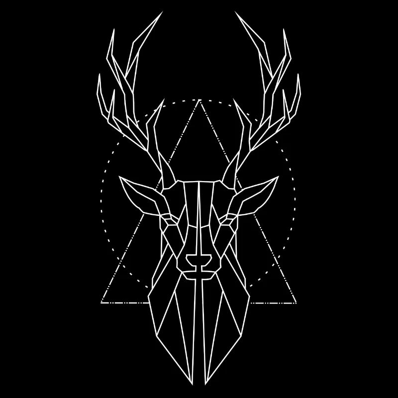 Geometrischer Hirsch Kopf Geschenkidee
