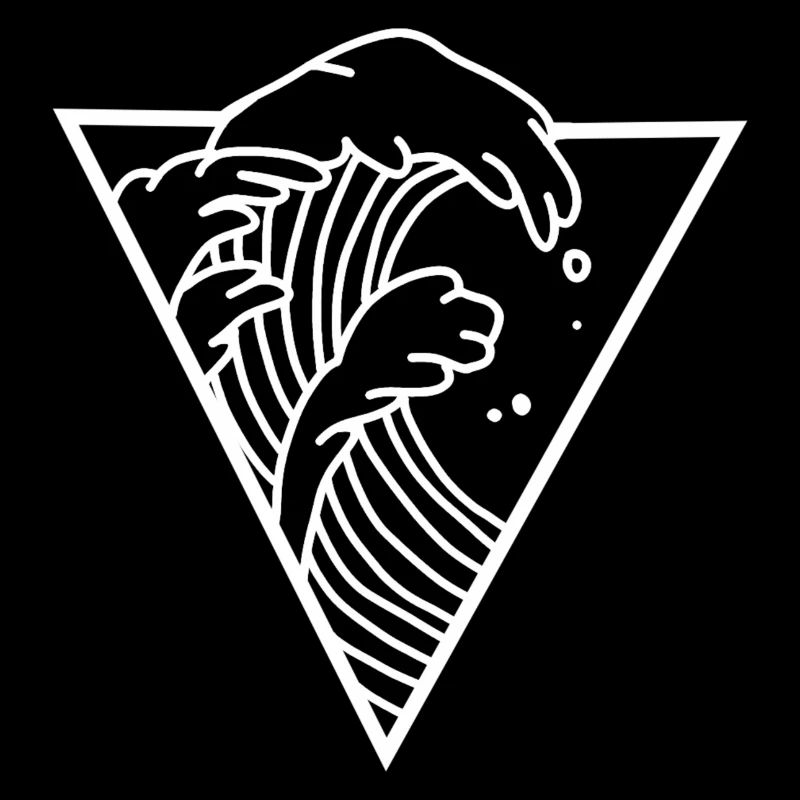 Waves sea triangle