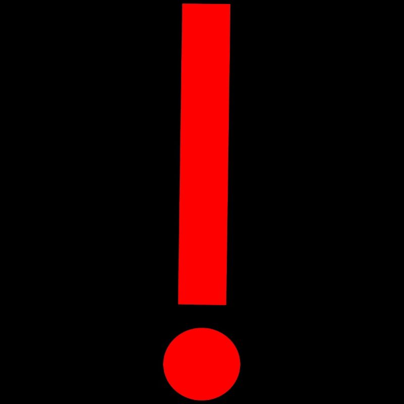 Point d'exclamation rouge, modèle, modèle