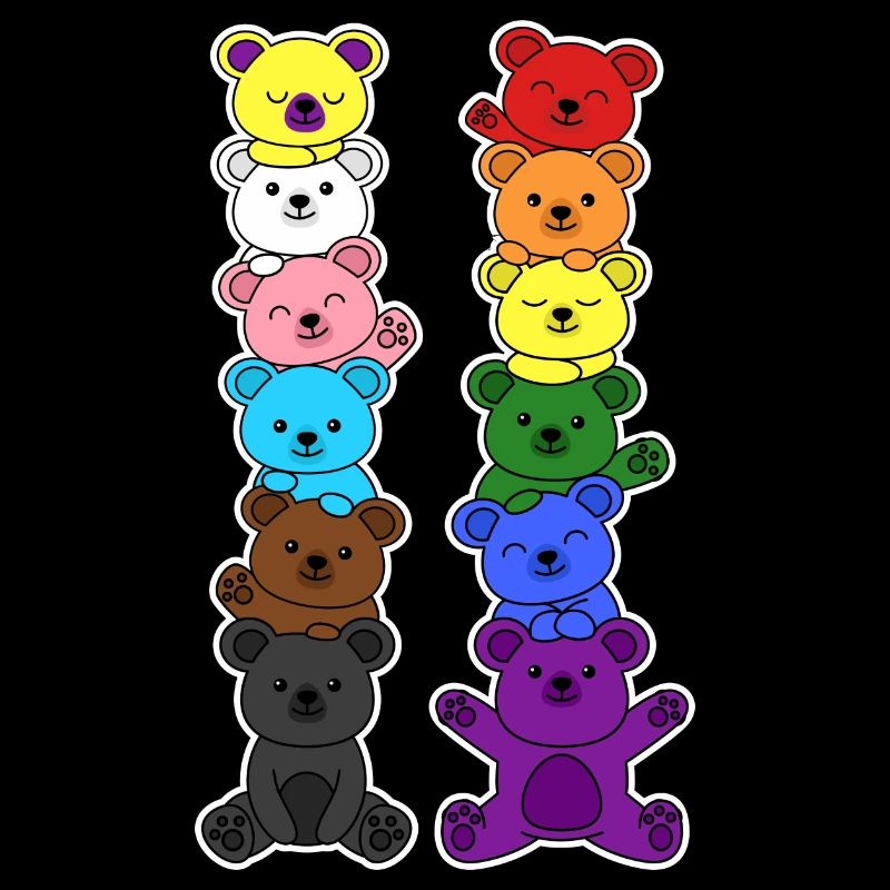 Pride Progress Flag Bears for Equality