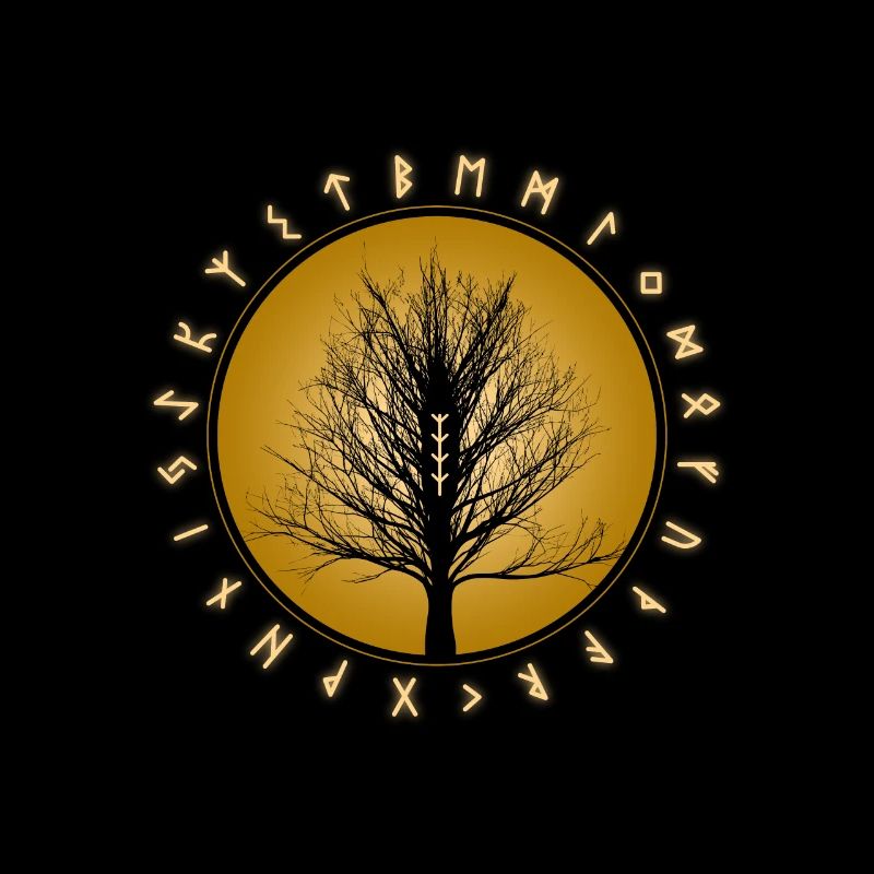 Yggdrasil knot tree Lebensbaum Walhalla