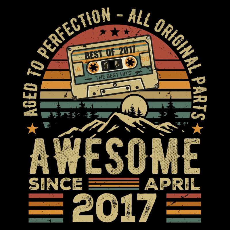 April 2017 Vintage Retro Geburtstagsgeschenk