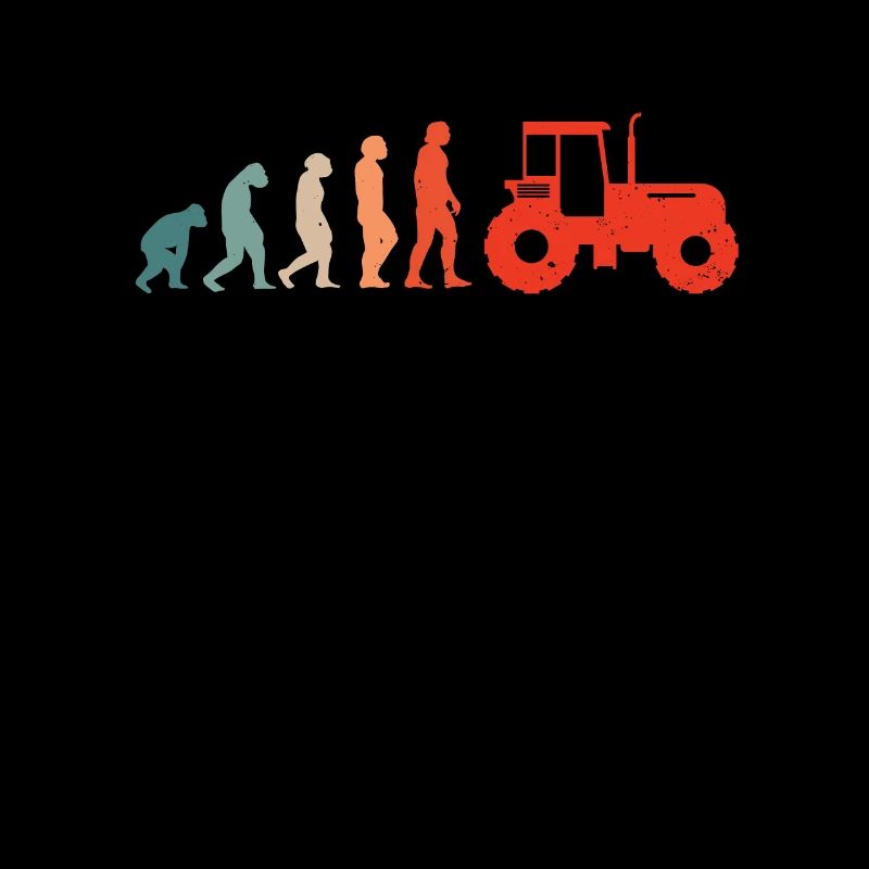 Farmer Tractor Tractor Tractor Evolution Retro