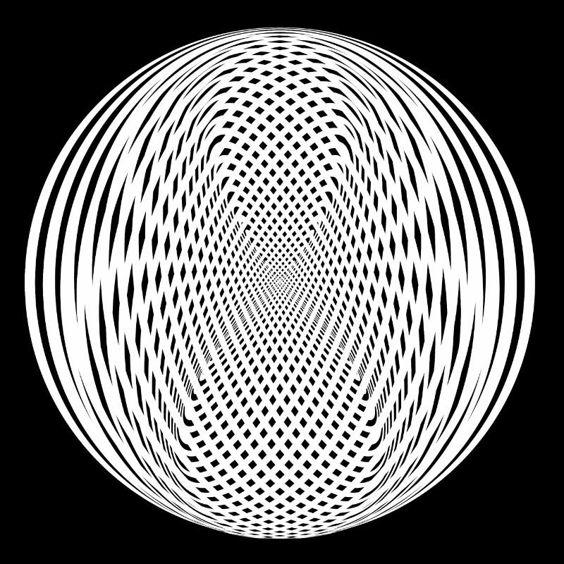 Abstract Black Round Shape Optical Illusion