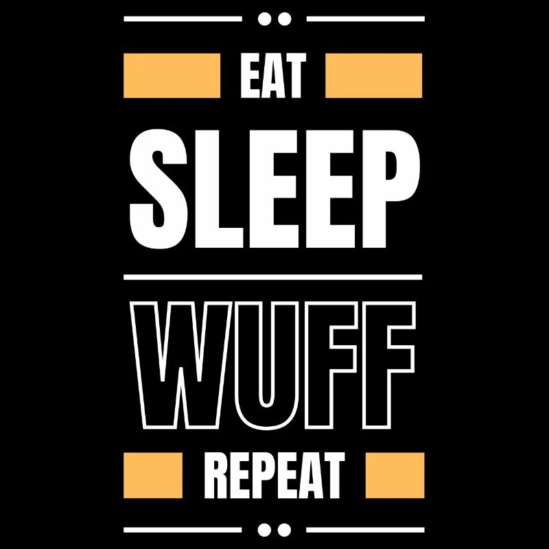 manger sommeil wuff chien répéter idée cadeau chien